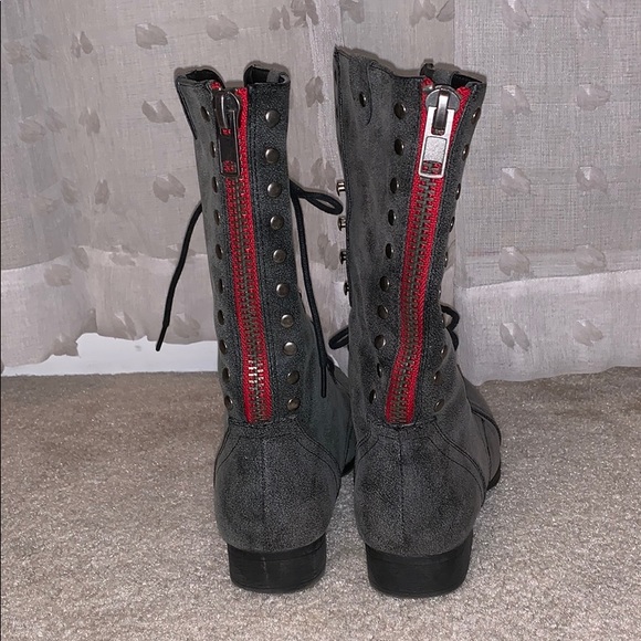 Gray Combat Boots! - Picture 3 of 3